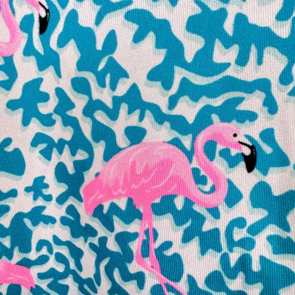 Chubbies Mens Polo Shirt Size M Flamingo Travel Summer Novelty Active Golf Pink - Picture 4 of 8